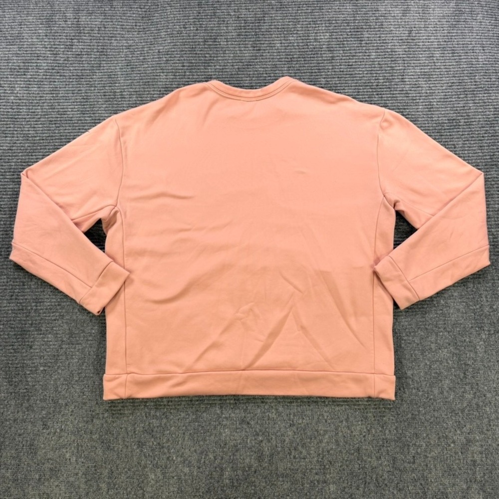 Nike Just Do It Crewneck‎ Sweatshirt Womens Medium Peach Pink Graphic Pullover - Picture 3 of 12